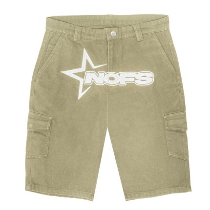 Beige Cargo Short